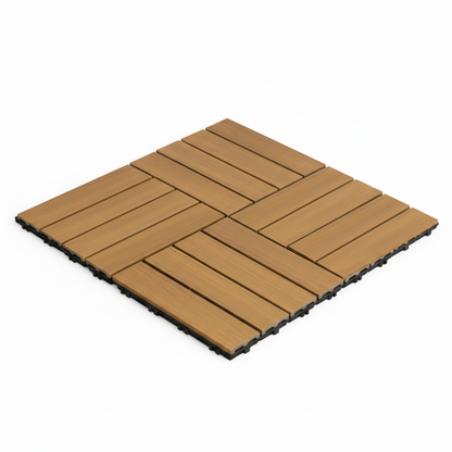 Panel Decorativo Modular Wpc 30x30 Caja 11 Pzs | Uso Exterior