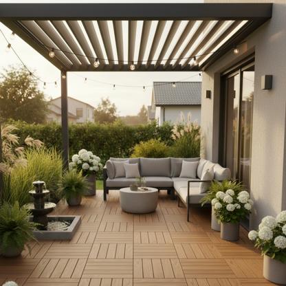 Panel Decorativo Modular Wpc 30x30 Caja 11 Pzs | Uso Exterior