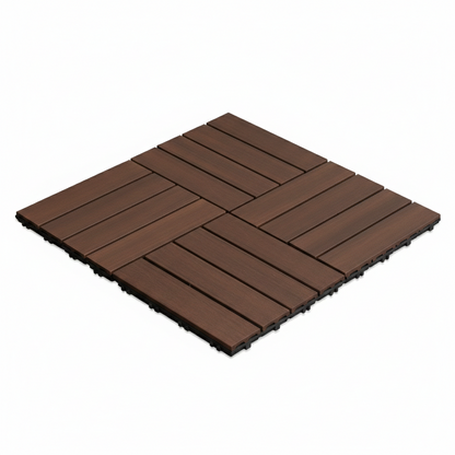 Panel Decorativo Modular Wpc 30x30 Caja 11 Pzs | Uso Exterior