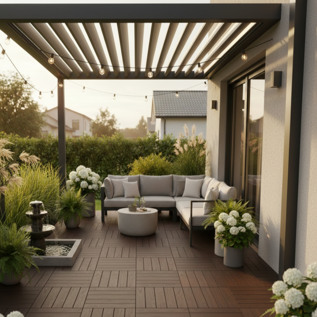 Panel Decorativo Modular Wpc 30x30 Caja 11 Pzs | Uso Exterior