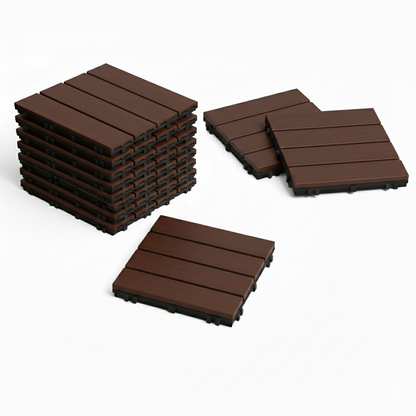 Panel Decorativo Modular Wpc 30x30 Caja 11 Pzs | Uso Exterior