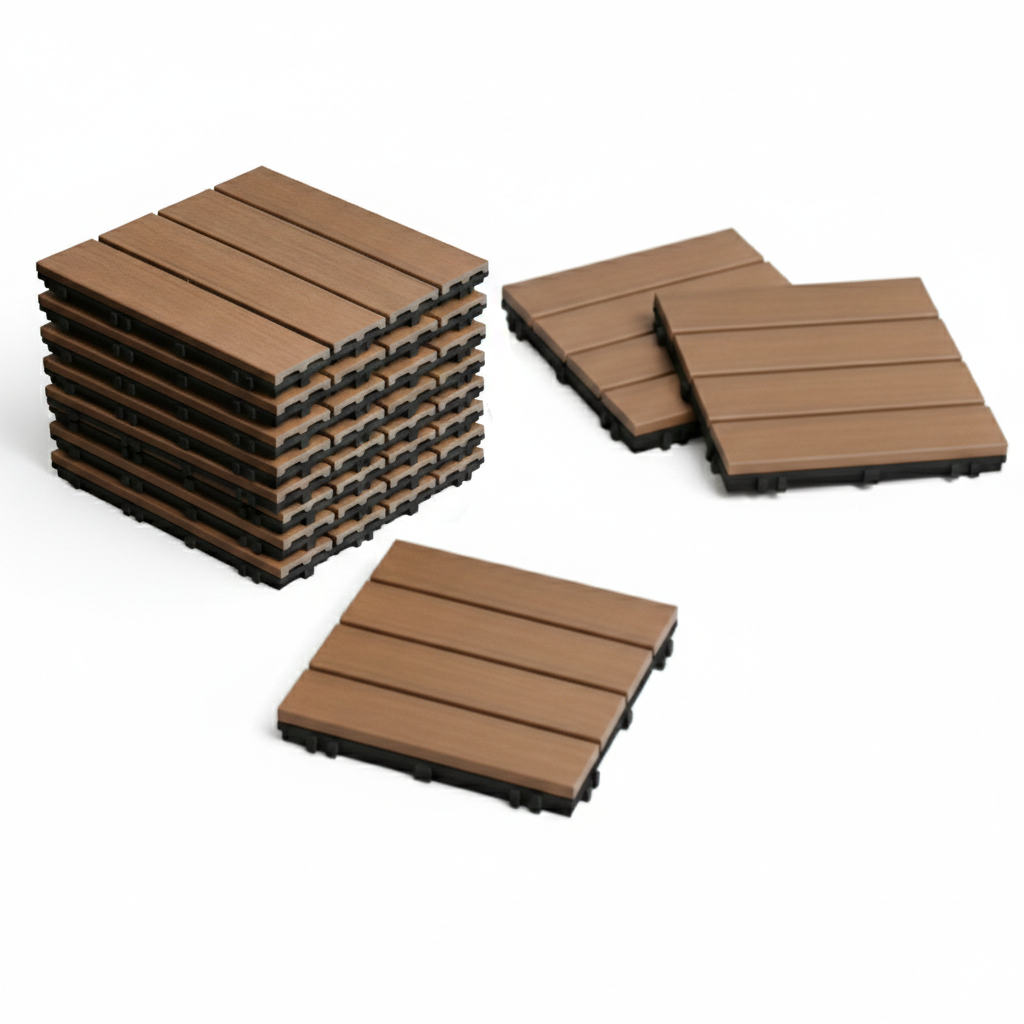 Panel Decorativo Modular Wpc 30x30 Caja 11 Pzs | Uso Exterior