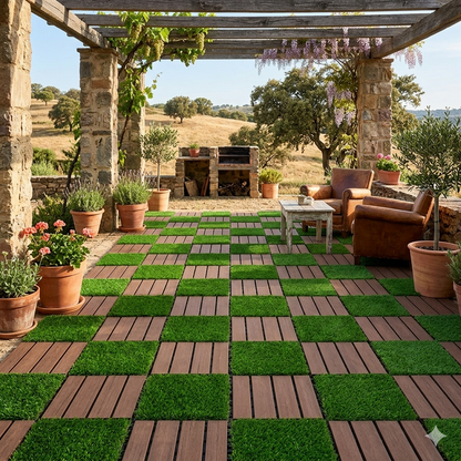 Pasto Sintético Tapete 30x30 Caja 11 Pzs | Jardín y Mascotas