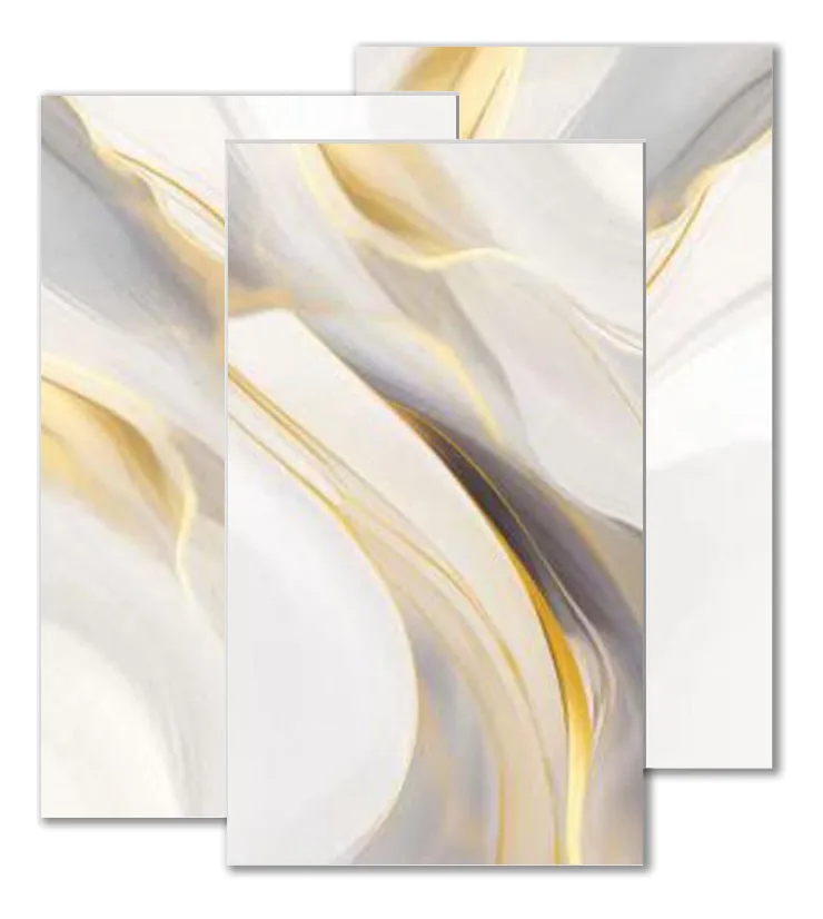 Placa Pvc Tipo Mármol 80x122 Cm Para Muro 3 Pzas + Adhesivo